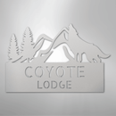 Custom Metal Wall Art - Personalized Coyote Sign
