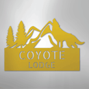Custom Metal Wall Art - Personalized Coyote Sign