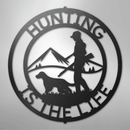 Custom Metal Wall Art - Personalized Deer Hunter Monogram Sign