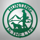 Custom Metal Wall Art - Personalized Deer Hunter Monogram Sign