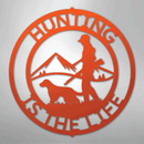 Custom Metal Wall Art - Personalized Deer Hunter Monogram Sign