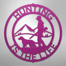 Custom Metal Wall Art - Personalized Deer Hunter Monogram Sign