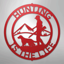 Custom Metal Wall Art - Personalized Deer Hunter Monogram Sign