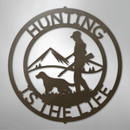 Custom Metal Wall Art - Personalized Deer Hunter Monogram Sign