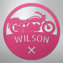 Custom Metal Wall Art - Personalized Biker Monogram Sign