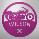 Custom Metal Wall Art - Personalized Biker Monogram Sign
