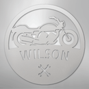Custom Metal Wall Art - Personalized Biker Monogram Sign