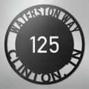 Custom Metal Sign - Personalized Circle Address Plaque