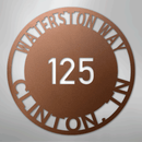 Custom Metal Sign - Personalized Circle Address Plaque