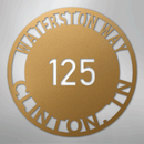 Custom Metal Sign - Personalized Circle Address Plaque