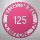 Custom Metal Sign - Personalized Circle Address Plaque