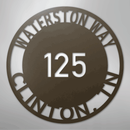 Custom Metal Sign - Personalized Circle Address Plaque