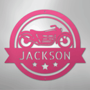 Custom Metal Wall Art - Personalized Motorcycle Name Monogram Sign