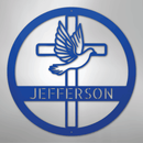 Custom Metal Wall Art - Personalized Cross and Dove Monogram Sign