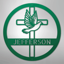 Custom Metal Wall Art - Personalized Cross and Dove Monogram Sign
