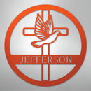 Custom Metal Wall Art - Personalized Cross and Dove Monogram Sign