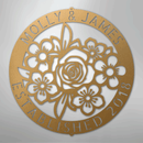 Custom Metal Wall Art - Personalized Floral Name Sign