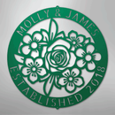 Custom Metal Wall Art - Personalized Floral Name Sign