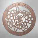 Custom Metal Wall Art - Personalized Floral Name Sign