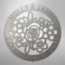 Custom Metal Wall Art - Personalized Floral Name Sign
