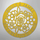 Custom Metal Wall Art - Personalized Floral Name Sign
