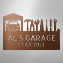 Custom Metal Wall Art - Personalized Garage Sign