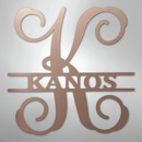 Custom Metal Wall Art - Personalized Vine Monogram Sign