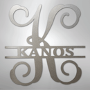 Custom Metal Wall Art - Personalized Vine Monogram Sign