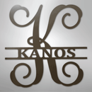 Custom Metal Wall Art - Personalized Vine Monogram Sign