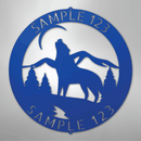 Custom Metal Wall Art - Personalized Howling Wolf Monogram Sign
