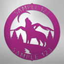 Custom Metal Wall Art - Personalized Howling Wolf Monogram Sign
