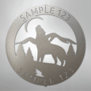 Custom Metal Wall Art - Personalized Howling Wolf Monogram Sign