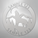 Custom Metal Wall Art - Personalized Howling Wolf Monogram Sign