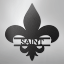 Custom Metal Wall Art - Personalized Fleur De Lis Monogram Plaque