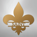 Custom Metal Wall Art - Personalized Fleur De Lis Monogram Plaque