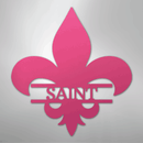 Custom Metal Wall Art - Personalized Fleur De Lis Monogram Plaque