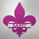 Custom Metal Wall Art - Personalized Fleur De Lis Monogram Plaque