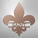 Custom Metal Wall Art - Personalized Fleur De Lis Monogram Plaque