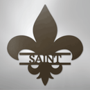 Custom Metal Wall Art - Personalized Fleur De Lis Monogram Plaque