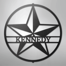 Custom Metal Wall Art - Personalized Lone Star Name Sign