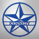 Custom Metal Wall Art - Personalized Lone Star Name Sign