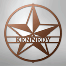 Custom Metal Wall Art - Personalized Lone Star Name Sign