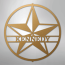 Custom Metal Wall Art - Personalized Lone Star Name Sign