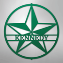 Custom Metal Wall Art - Personalized Lone Star Name Sign
