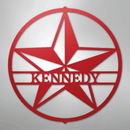 Custom Metal Wall Art - Personalized Lone Star Name Sign