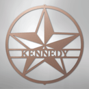 Custom Metal Wall Art - Personalized Lone Star Name Sign