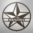 Custom Metal Wall Art - Personalized Lone Star Name Sign