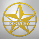 Custom Metal Wall Art - Personalized Lone Star Name Sign