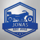 Custom Metal Wall Art - Personalized Motorbike Sign