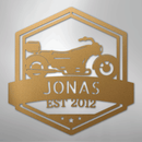 Custom Metal Wall Art - Personalized Motorbike Sign